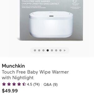 Munchkin Baby Wipe Warmer- never used! Just opened the box!